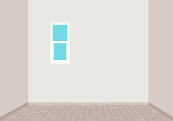 Vector illustration of the empty room.