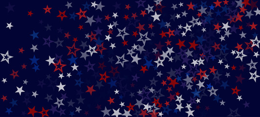 National American Stars Vector Background. USA Labor 11th of November Veteran's Memorial Independence President's 4th of July Day 