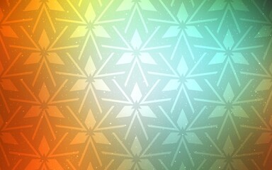 Light Green, Yellow vector pattern with polygonal style. Beautiful illustration with triangles in nature style. Template for wallpapers.