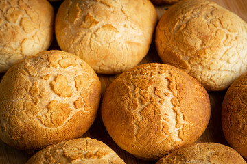 homemade tiger bread closeup macro