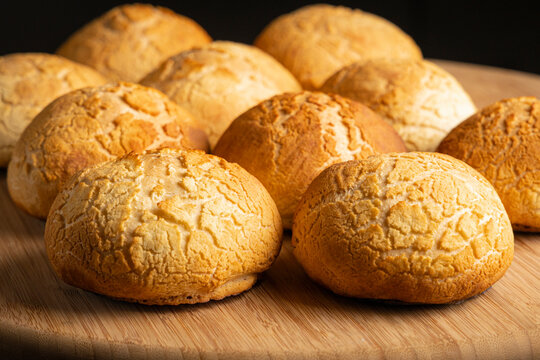 homemade tiger bread on a bamboo plate