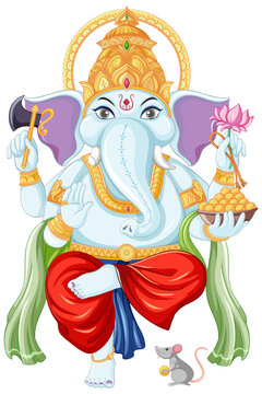 Lord Ganesha cartoon style