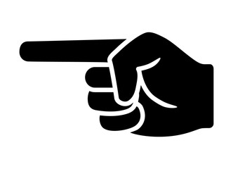 Finger pointing / point hand gesture flat vector icon for apps and websites
