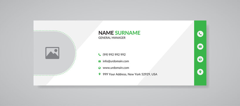 modern minimal business email signature template