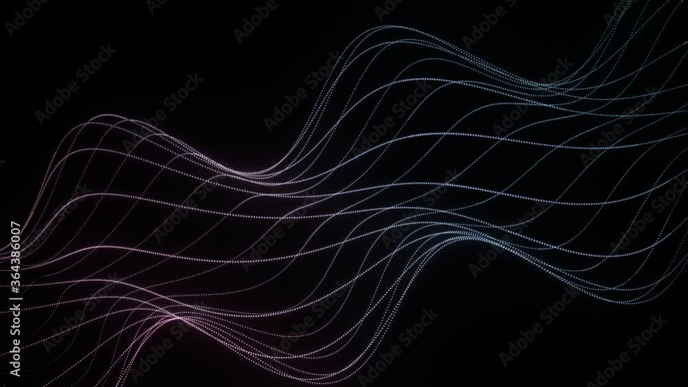 Poster wavy dot lines seamless loop animation