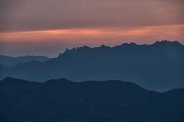 sunset in the mountains