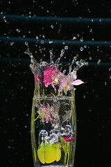 Beautiful closeup photograph of water splash.
