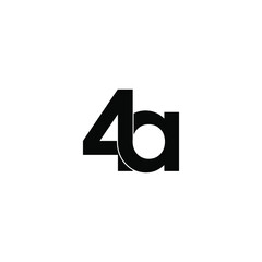 4a letter original monogram logo design