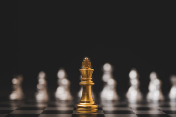 Leader and success business competition concept. Chess board game strategy