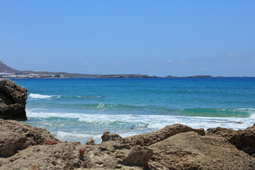 Blue lagoon falassarna beach crete island summer 2020 covid-19 holydays modern high quality prints