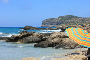 Blue lagoon falassarna beach crete island summer 2020 covid-19 holydays modern high quality prints