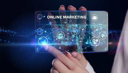 Digital Marketing Technology Solution for Online Business Concept. Business, Technology, Internet and network concept.