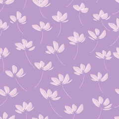 watercolor floral beautiful monochrome seamless pattern design