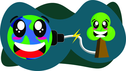 cartoon green illustration green cute