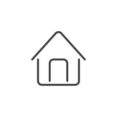 House line icon. linear style sign for mobile concept and web design. Home outline vector icon. Home page symbol, logo illustration. Vector graphics