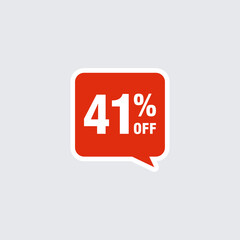 41 discount, Sales Vector badges for Labels, , Stickers, Banners, Tags, Web Stickers, New offer. Discount origami sign banner