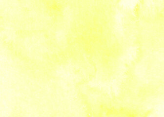 Obraz na płótnie Canvas Abstract Yellow watercolor gouache background-brush strokes of paint on rough textured paper. Sunny bright grunge backdrop for your design