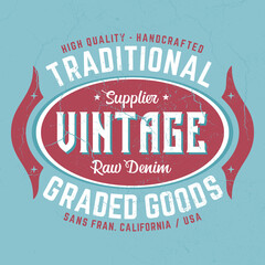 Tradinional Graded Goods - Tee Design For Printing