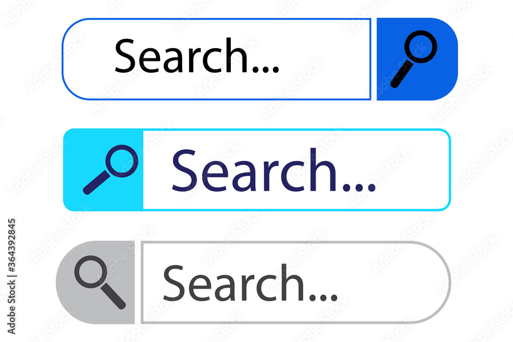 Poster web search bar. vector icon for website. field for internet links. desktop interface. stock photo.