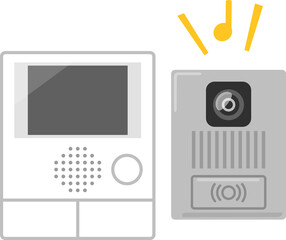 Fototapeta premium カメラ付きインターフォンの親機と子機