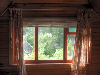 Wooden room with window