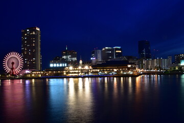 Obraz premium The night view of Kobe City in Japan, 2020