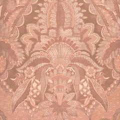 Vintage Silk Embroidery Floral Textile Digital Paper