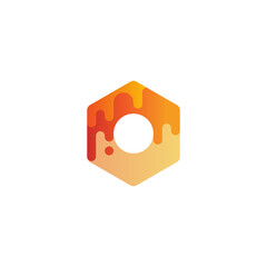 donuts and honey for food logo design