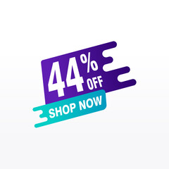 44 discount, Sales Vector badges for Labels, , Stickers, Banners, Tags, Web Stickers, New offer. Discount origami sign banner