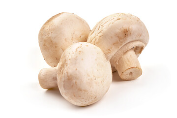 Champignon mushrooms, isolated on white background