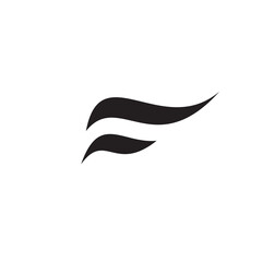 FF initial letter logo design template