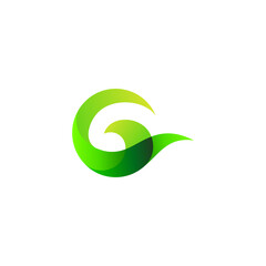letter G for ecology logo design