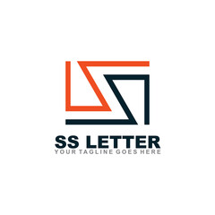 SS letter initial logo design template