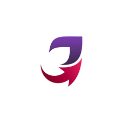 Obraz premium letter J and arrow for business logo design