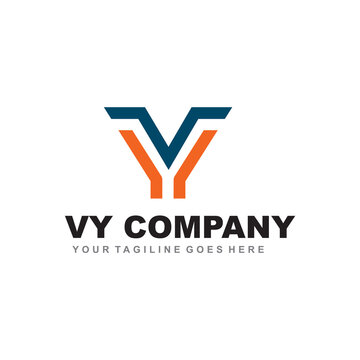 VY letter initial logo design template