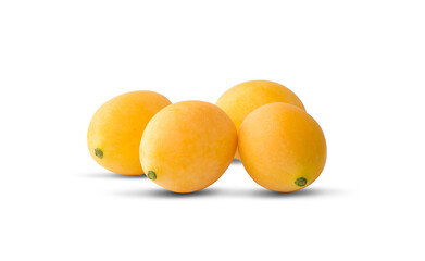 Marian plum or Plango thai fruit an isolated on white background.clipping path.