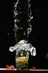 Beautiful closeup photograph of water splash.