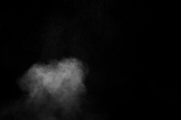 Figured smoke on a dark background. Abstract background, design element, for overlay on pictures