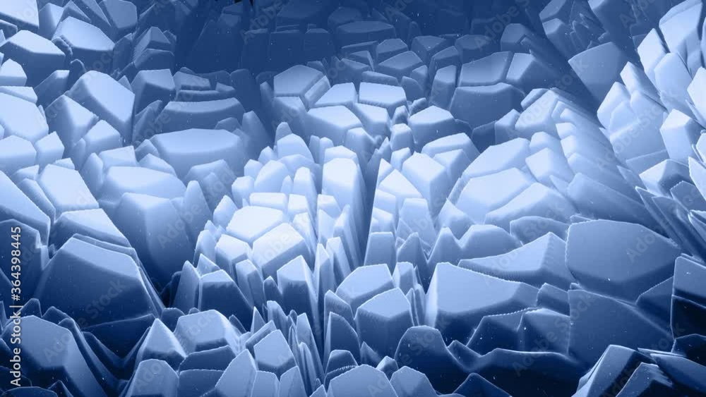 Poster beautiful abstract 3d surface with glitter sparkles, abstract 3d waves run on surface in loop. black
