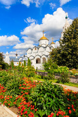 Intercession cathedral of Intercession (Pokrovsky) convent in Suzdal, Russia. Golden ring of Russia