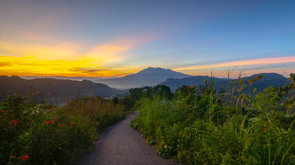 sunrise over the mountains