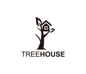 tree house logo symbol icon vector