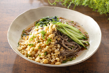 冷やしたぬき蕎麦