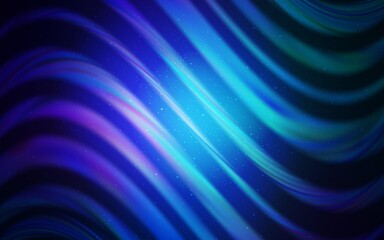 Dark BLUE vector texture with milky way stars. Glitter abstract illustration with colorful cosmic stars. Template for cosmic backgrounds.