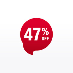 47 discount, Sales Vector badges for Labels, , Stickers, Banners, Tags, Web Stickers, New offer. Discount origami sign banner