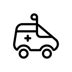 Ambulance Line Icon - Vector Illustration