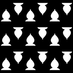 Seamless pattern with Chess bishop. Endless background. Vector illustration.