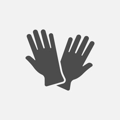 Glove Icon isolated on white background. Vector illustration.