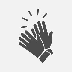 Clap icon isolated on white background. Vector illustration.