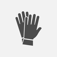 Glove Icon isolated on white background. Vector illustration.